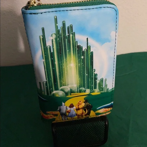 Exclusive Loungefly Wizard of Oz Emerald City GITD Mini Backpack and Wallet Set - Picture 11 of 15
